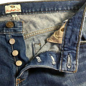 Women's Jeans Size 30 FOSSIL True Boyfriend Jeans Buttonfly (32x28 Actual meas.)